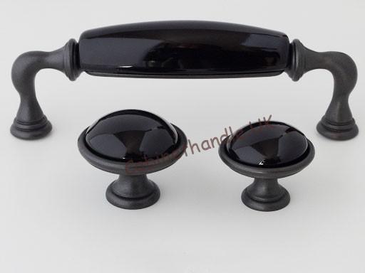 ceramic black italian knobs