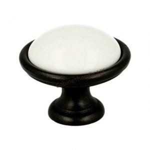 white ceramic knob