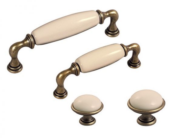 cream ceramic drawer handles set