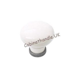 white ceramic kitchen knob