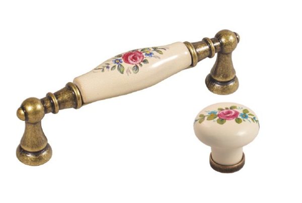 retro ceramic flower handles