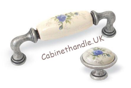 ceramic floral vintage rose handles