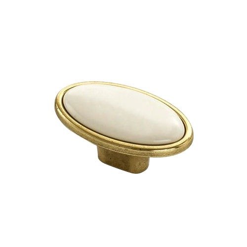 gold ceramic oval knob