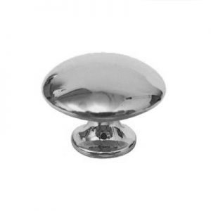 drawer knob in polished chrome finish