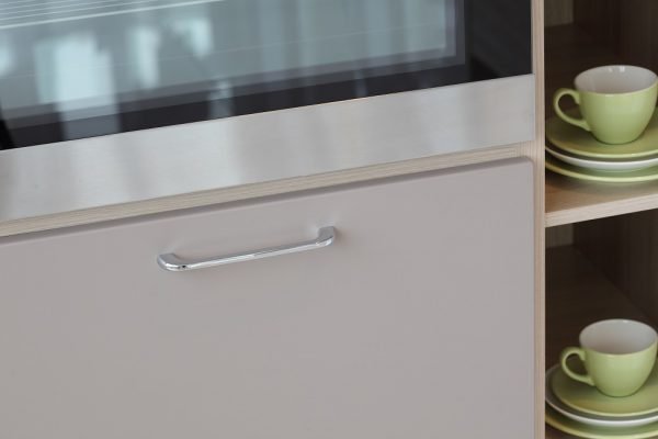 polished chrome kitchen door handles