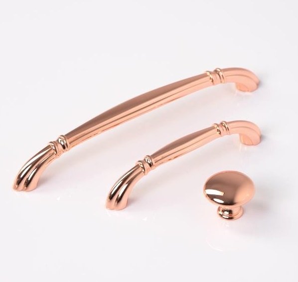 rose gold drawer handles for kitchen