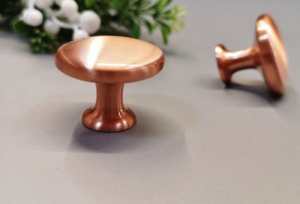 30 mm brushed copper knobs