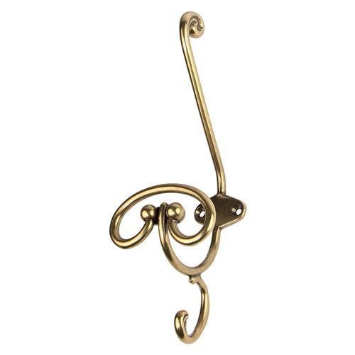 gold clothes hook made of solid brass