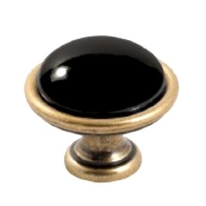 black retro ceramic knob