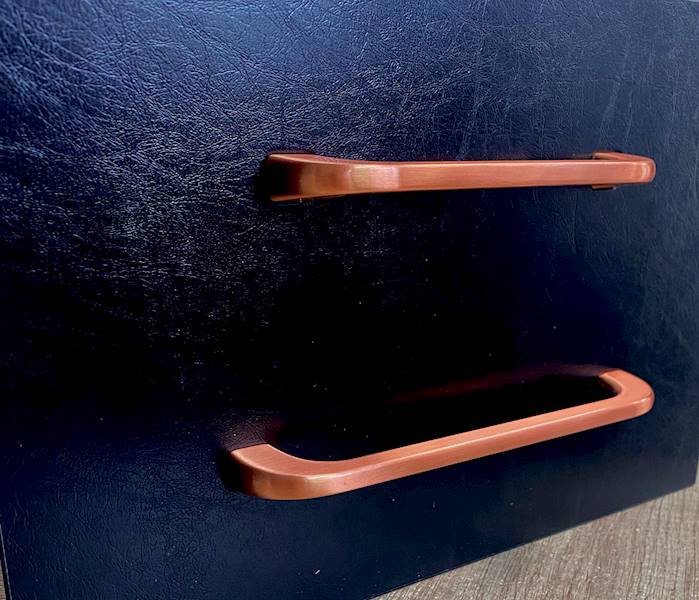 brushed copper drawer-handles