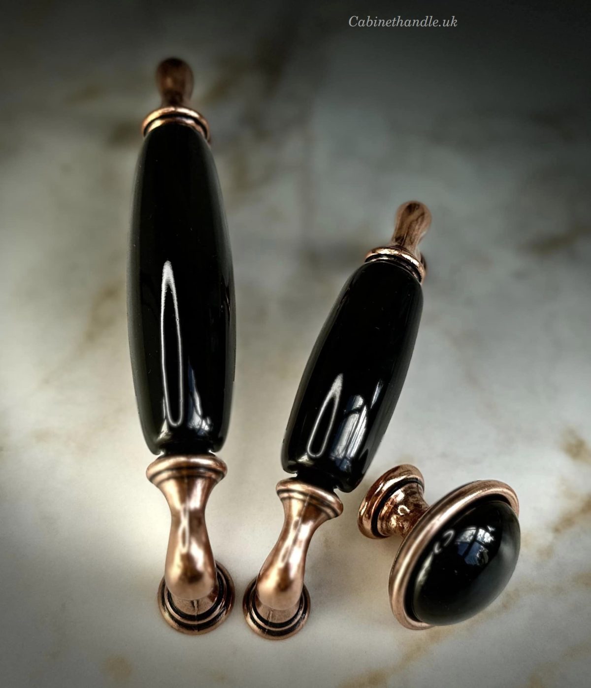 ceramic copper high quality black porcelain cabinet handles